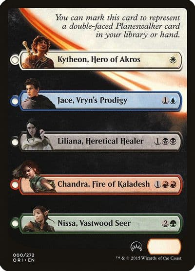 Checklist Card Magic Origins Planeswalker Magic Origins Magic card