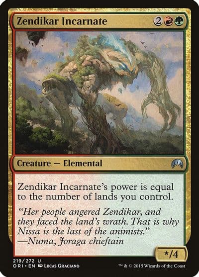 Zendikar Incarnate Magic Origins Magic card