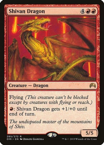 Shivan Dragon Magic Origins Magic card