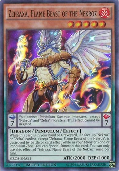 Zefraxa Flame Beast of the Nekroz Crossed Souls: Advanced Edition Yu-Gi-Oh! card