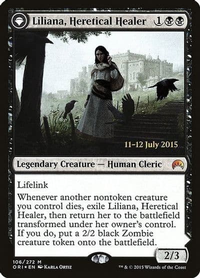 Liliana Heretical Healer Prerelease Cards Magic card