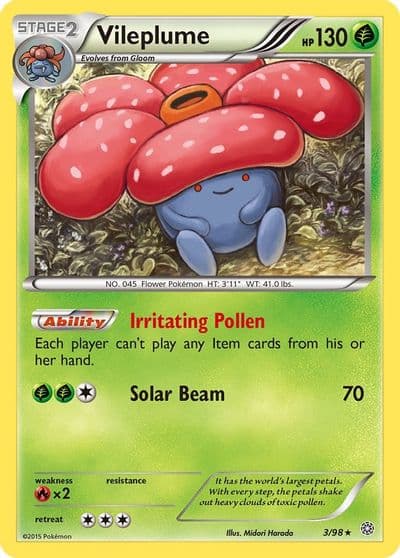 Vileplume XY - Ancient Origins Pokemon card