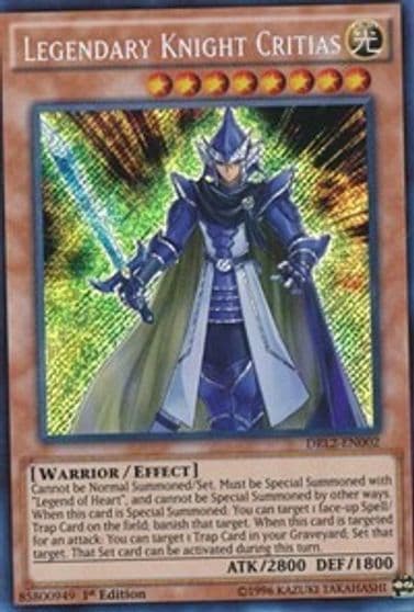Legendary Knight Critias Dragons of Legend 2 Yu-Gi-Oh! card