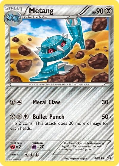 Metang XY - Ancient Origins Pokemon card