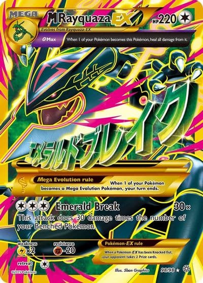 M Rayquaza EX (Shiny Full Art) XY - Ancient Origins Pokemon card