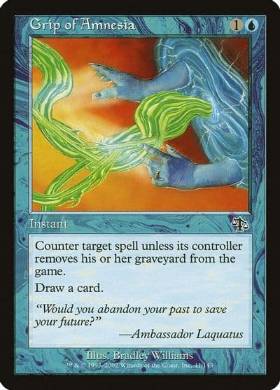 Grip of Amnesia Judgment Magic card