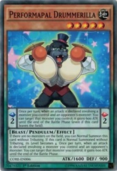 Performapal Drummerilla Clash of Rebellions Yu-Gi-Oh! card