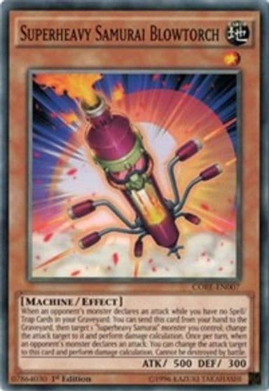 Superheavy Samurai Blowtorch Clash of Rebellions Yu-Gi-Oh! card