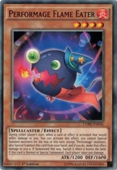 Performage Flame Eater Clash of Rebellions Yu-Gi-Oh! card