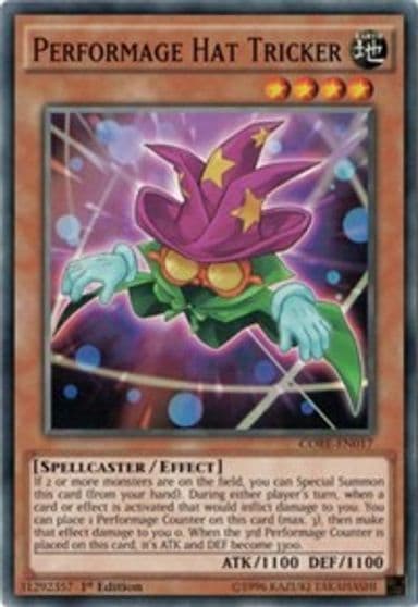 Performage Hat Tricker Clash of Rebellions Yu-Gi-Oh! card