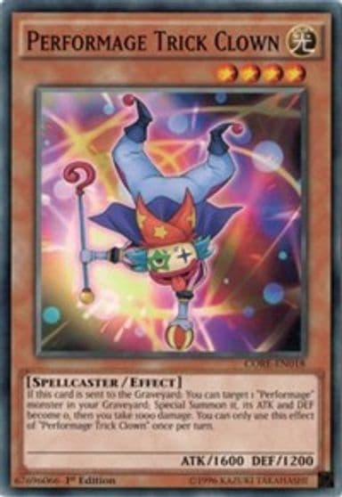 Performage Trick Clown Clash of Rebellions Yu-Gi-Oh! card