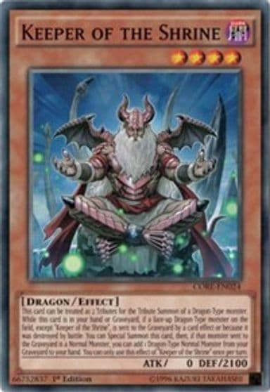 Keeper of the Shrine Clash of Rebellions Yu-Gi-Oh! card