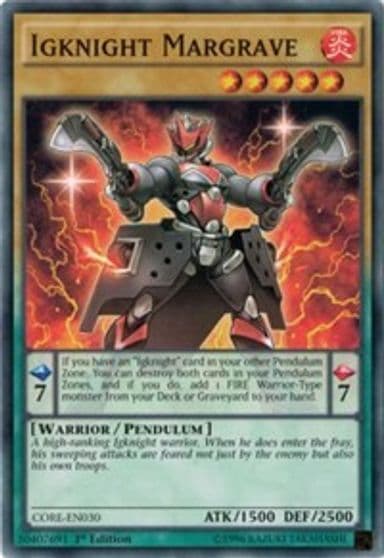 Igknight Margrave Clash of Rebellions Yu-Gi-Oh! card