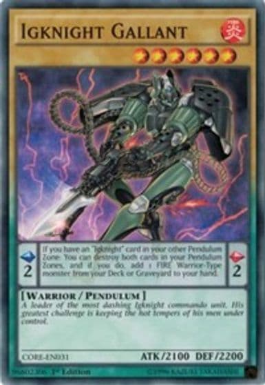 Igknight Gallant Clash of Rebellions Yu-Gi-Oh! card