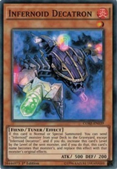 Infernoid Decatron Clash of Rebellions Yu-Gi-Oh! card