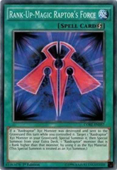 Rank Up Magic Raptors Force Clash of Rebellions Yu-Gi-Oh! card