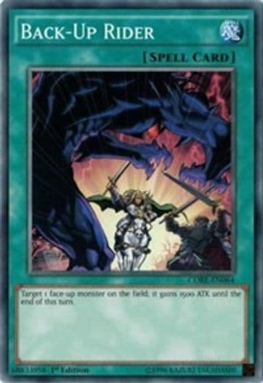 Back Up Rider Clash of Rebellions Yu-Gi-Oh! card