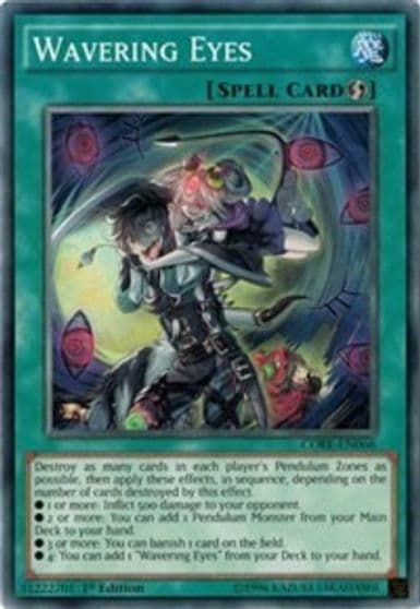 Wavering Eyes Clash of Rebellions Yu-Gi-Oh! card