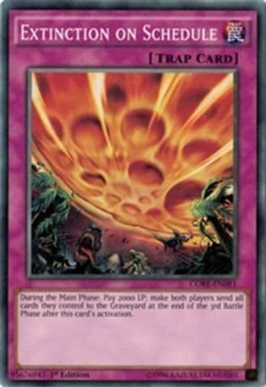 Extinction on Schedule Clash of Rebellions Yu-Gi-Oh! card
