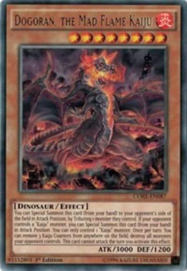 Dogoran the Mad Flame Kaiju Clash of Rebellions Yu-Gi-Oh! card