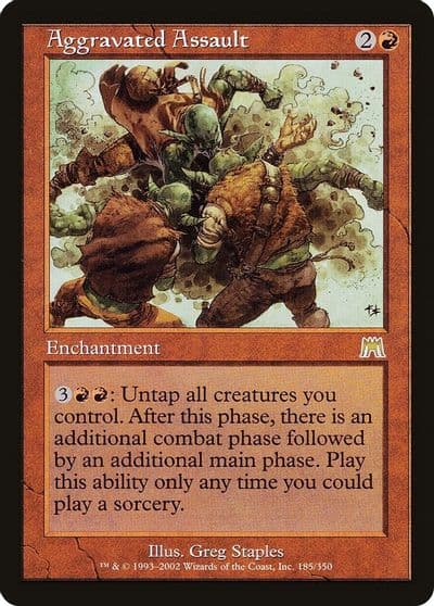 Aggravated Assault Onslaught Magic card