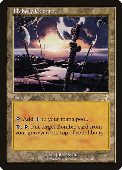 Unholy Grotto Onslaught Magic card