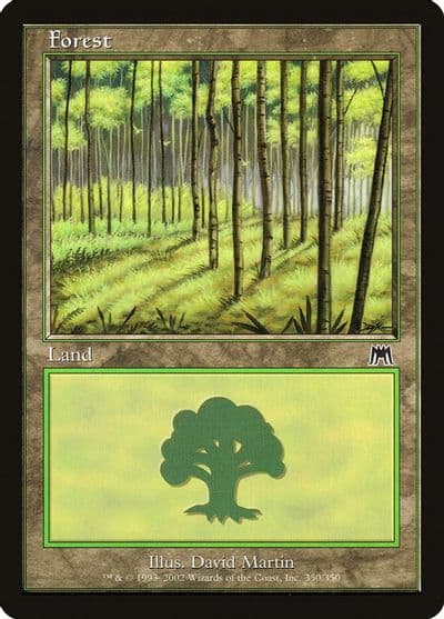 Forest 350 Onslaught Magic card