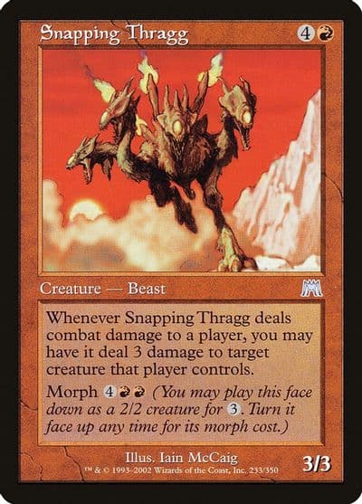 Snapping Thragg Onslaught Magic card