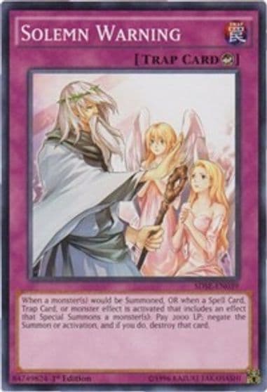 Solemn Warning Structure Deck: Synchron Extreme Yu-Gi-Oh! card