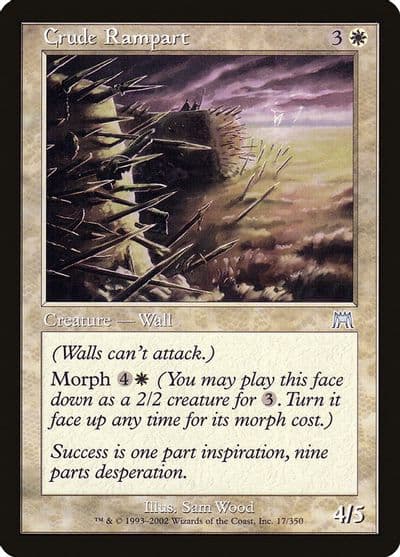 Crude Rampart Onslaught Magic card