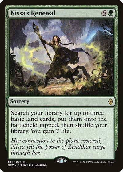 Nissas Renewal Battle for Zendikar Magic card