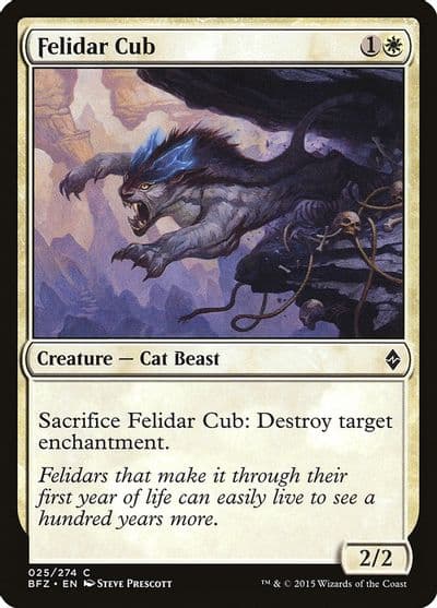 Felidar Cub Battle for Zendikar Magic card