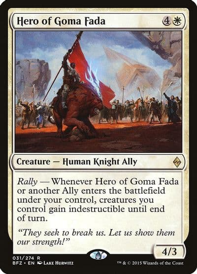 Hero of Goma Fada Battle for Zendikar Magic card
