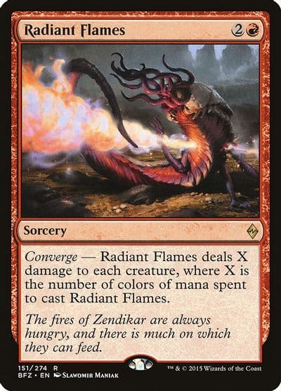 Radiant Flames Battle for Zendikar Magic card