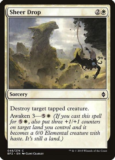 Sheer Drop Battle for Zendikar Magic card