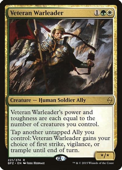 Veteran Warleader Battle for Zendikar Magic card