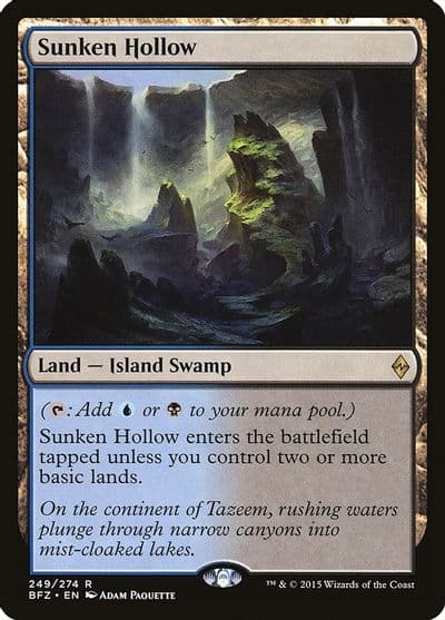 Sunken Hollow Battle for Zendikar Magic card