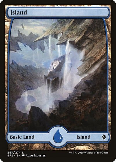 Island 257 Full Art Battle for Zendikar Magic card