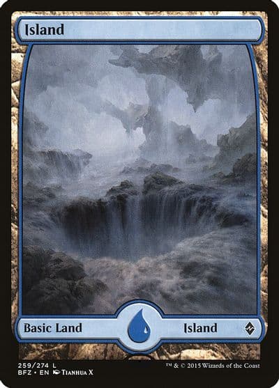 Island 259 Full Art Battle for Zendikar Magic card