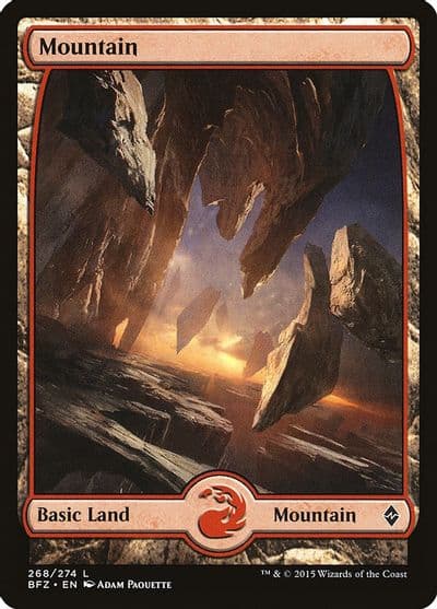Mountain 268 Full Art Battle for Zendikar Magic card