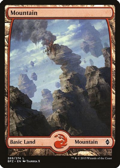 Mountain 269 Full Art Battle for Zendikar Magic card