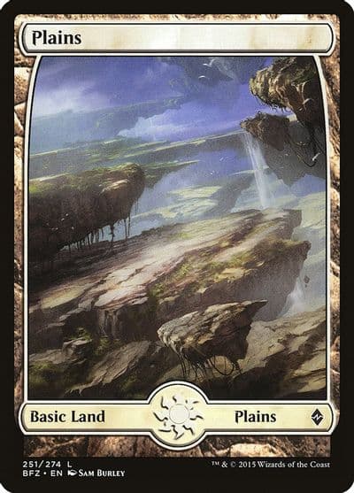 Plains 251 Full Art Battle for Zendikar Magic card