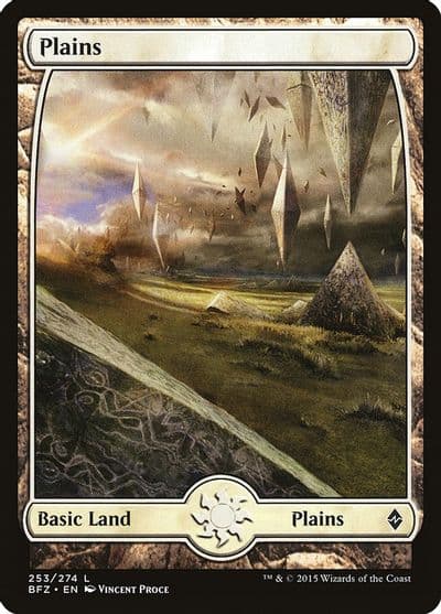 Plains 253 Full Art Battle for Zendikar Magic card