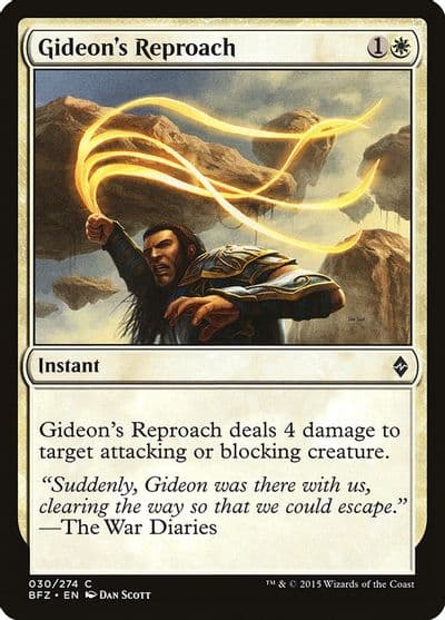 Gideons Reproach Battle for Zendikar Magic card