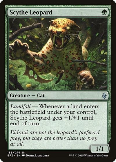 Scythe Leopard Battle for Zendikar Magic card