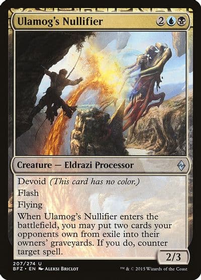 Ulamogs Nullifier Battle for Zendikar Magic card