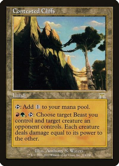 Contested Cliffs Onslaught Magic card