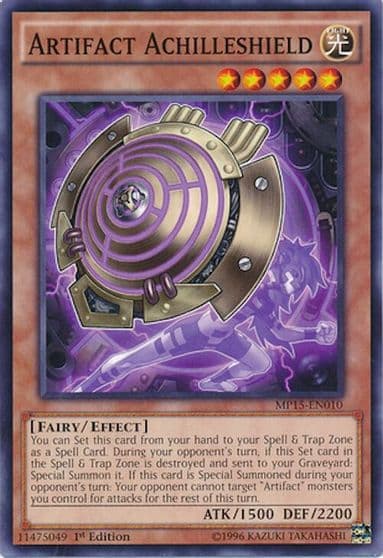 Artifact Achilleshield 2015 Mega-Tins Mega Pack Yu-Gi-Oh! card