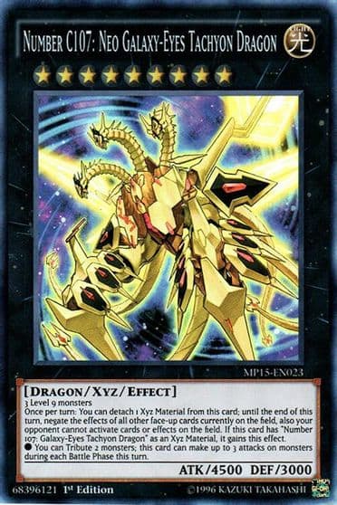 Number C107 Neo Galaxy Eyes Tachyon Dragon 2015 Mega-Tins Mega Pack Yu-Gi-Oh! card