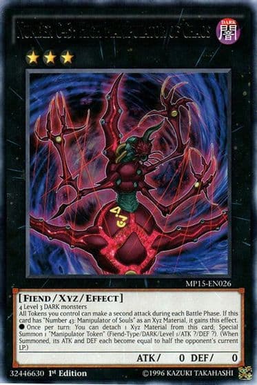 Number C43 High Manipulator of Chaos 2015 Mega-Tins Mega Pack Yu-Gi-Oh! card